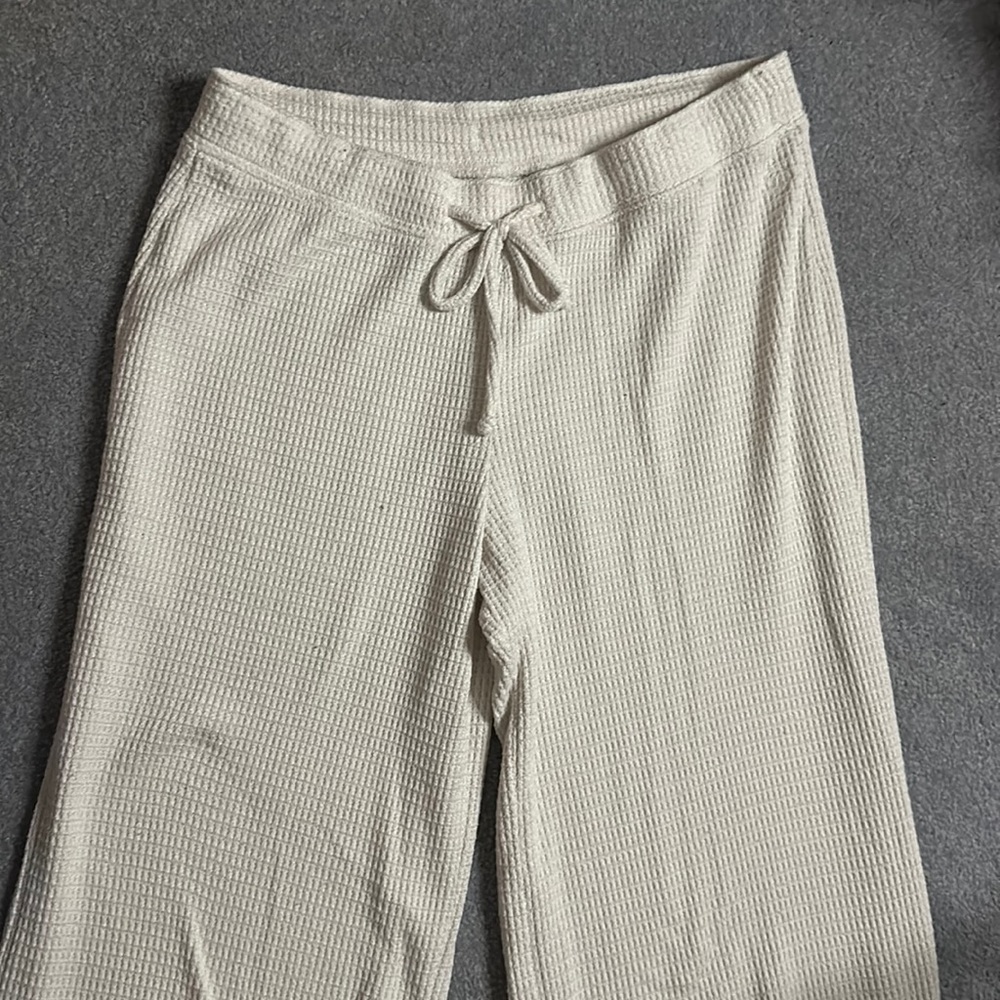 Gilly Hicks Waffle Style Lounge Pant, color cream